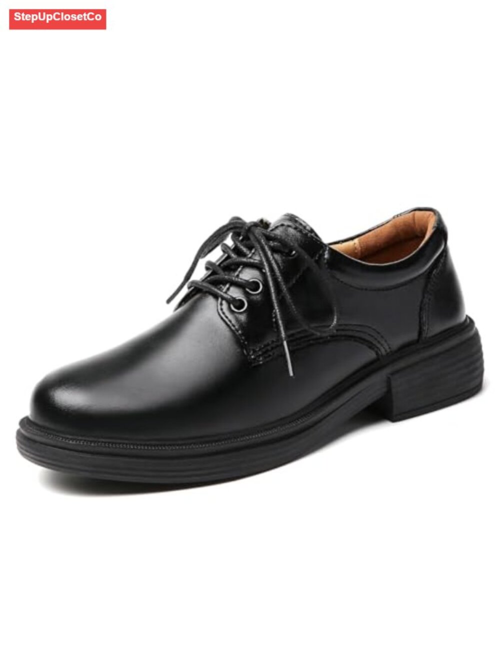 Leather Women's Oxfords Platform Heels Lace Up Slip On Loafer Dress Work Shoes